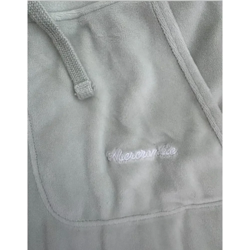 NWOT Abercrombie & Fitch Girls Y2K Green Velour Sweatpants Size 7/8